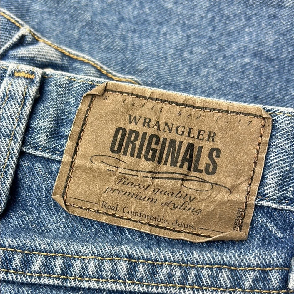 Wrangler Originals Men's Blue Jean Shorts 38 Waist Relaxed Fit Denim Button Zip
